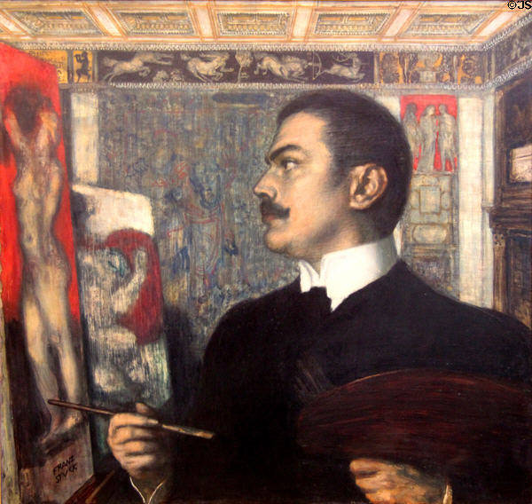 Self-portrait (1905) by Franz von Stuck at Alte Nationalgalerie. Berlin, Germany.
