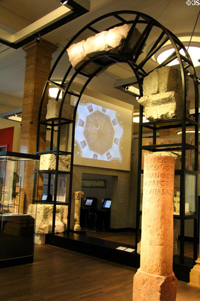 Sections of Roman arch now serve as entrance to displays at German Historical Museum. Berlin, Germany.