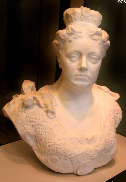 Anne Stuart, Queen of England & Scotland marble bust (c1738) by John Michael Rysbrack at German Historical Museum. Berlin, Germany.