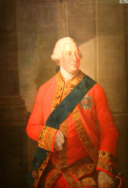 George III, King of Great Britain & Elector of Hanover portrait (1779) by Anna Rosina von Lisiewski at German Historical Museum. Berlin, Germany.
