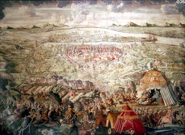 Relief of Vienna after siege by Turkish army on Sept. 12, 1683 painting (1683) at German Historical Museum. Berlin, Germany.