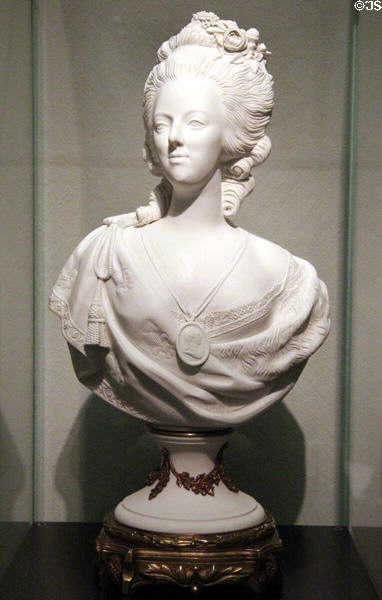 Porcelain bust of Queen Marie Antoinette of France (after 1783) by Sèvres at German Historical Museum. Berlin, Germany.