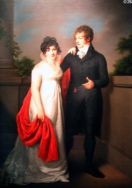 Wedding portrait of Emilie & Johann Philipp Petersen of Hamburg (1806) by Friedrich Carl Gröger at German Historical Museum. Berlin, Germany.