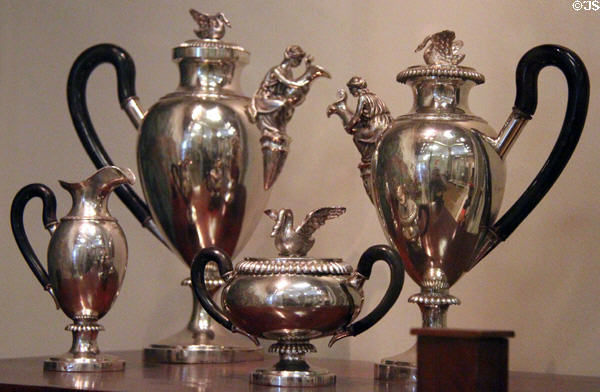 Silver coffee service (c1800) by Johann Georg Christoph Neuss of Augsburg at German Historical Museum. Berlin, Germany.