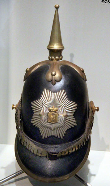 Officers helmet (1848-51) from Schleswig-Holstein from Danish war of annexation at German Historical Museum. Berlin, Germany.