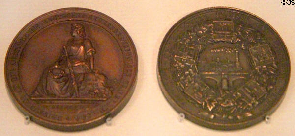 Medal for Berlin Armory Trade Fair of 1844 at German Historical Museum. Berlin, Germany.