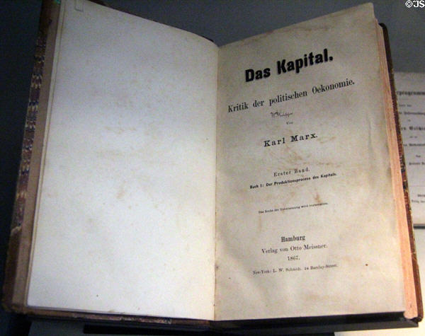 Das Kapital (1867) by Karl Marx at German Historical Museum. Berlin, Germany.