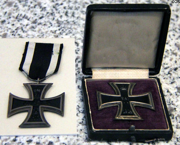 WWI Iron cross as given to 5.4 million German soldiers (1914-8) at German Historical Museum. Berlin, Germany.
