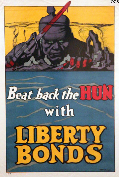 Beat back the Hun with Liberty Bonds British poster (1918) at German Historical Museum. Berlin, Germany.