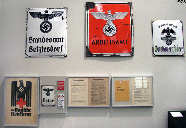 Collection of Nazi-era signs at German Historical Museum. Berlin, Germany.