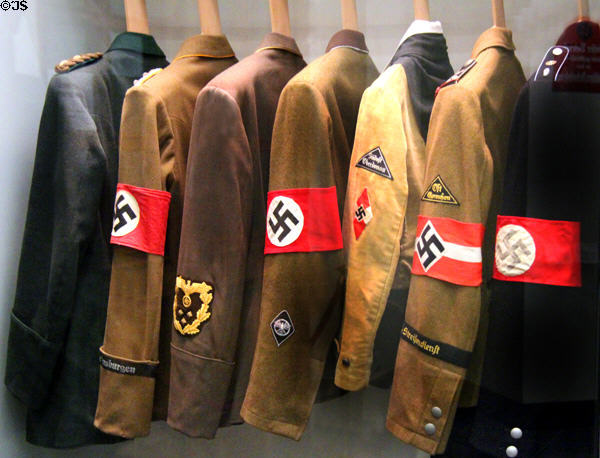 Collection of Nazi-era uniforms at German Historical Museum. Berlin, Germany.