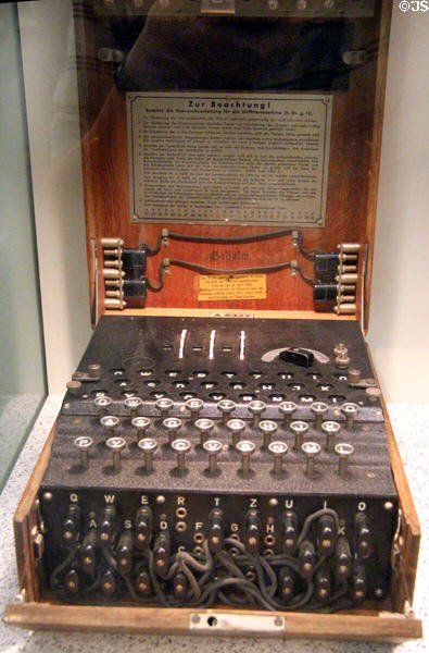 Enigma coding machine (1937) at German Historical Museum. Berlin, Germany.
