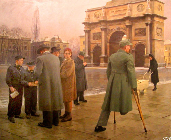 The Greater Sacrifice painting (1943) by Adolf Reich at German Historical Museum. Berlin, Germany.
