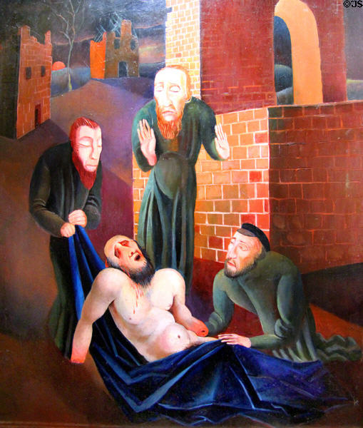 Jewish Martyr painting (1920) by Carlo Mense at Jewish Museum Berlin. Berlin, Germany.