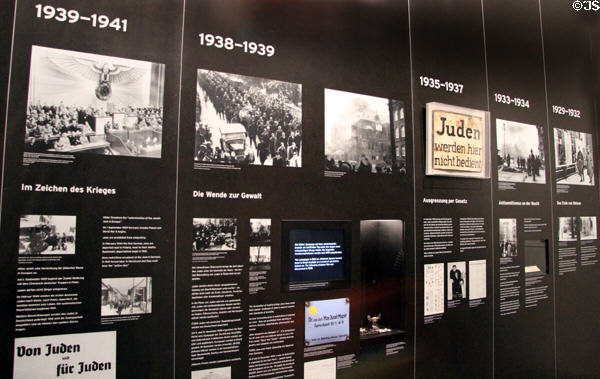 Timeline of Jewish events in Germany leading up to WWII at Jewish Museum Berlin. Berlin, Germany.