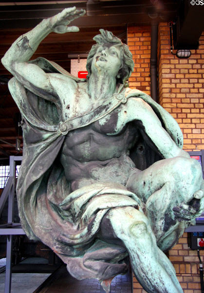 Day bronze sculpture (1880) by Ludwig Brunow from Anhalter Rail Station at German Museum of Technology. Berlin, Germany.