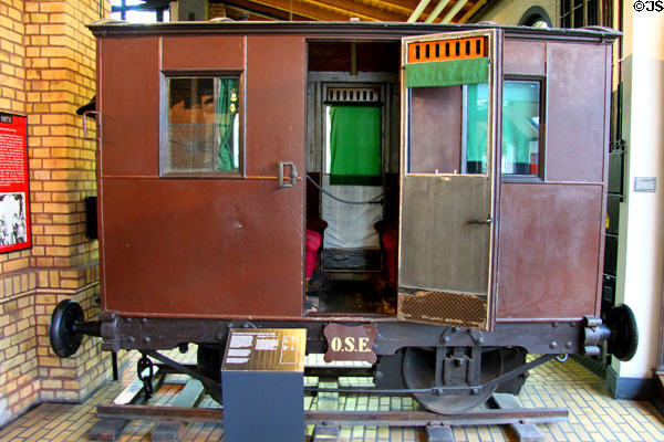 Railway carriage (1856) from Upper Silesian Railway (OSE) at German Museum of Technology. Berlin, Germany.