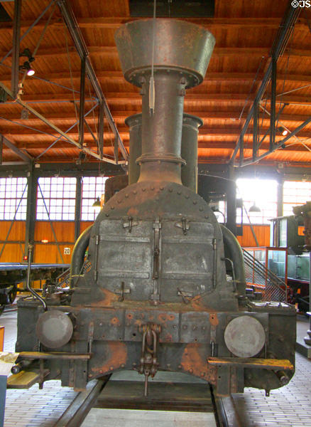 Freight steam locomotive #680 (19thC) from Austria used until 1966 at German Museum of Technology. Berlin, Germany.
