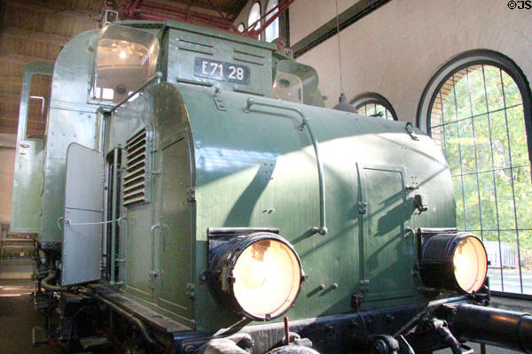 Freight electric locomotive E71 (1914-20s) by AEG of Berlin at German Museum of Technology. Berlin, Germany.