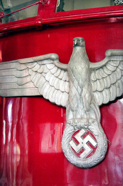 Swastika on electric locomotive at German Museum of Technology. Berlin, Germany.