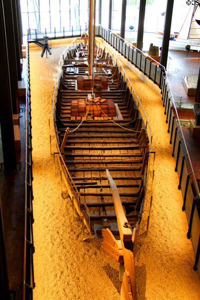 Recovered wreck of a coffee boat (19thC) at German Museum of Technology. Berlin, Germany.