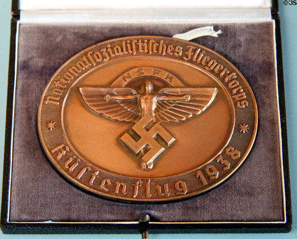 Coastal flight medal (1938) of National Socialist Flight Corps at German Museum of Technology. Berlin, Germany.