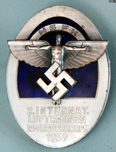 Air race flight medal (1939) of National Socialist Flight Corps at German Museum of Technology. Berlin, Germany.