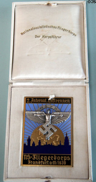 Air race flight plaque (1939) of National Socialist Flight Corps at German Museum of Technology. Berlin, Germany.