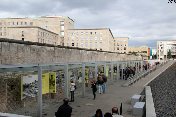 Topography of Terror at ruins of Gestapo central headquarters (former school of Arts & Crafts) (Prinz-Albrecht Straße 8) now a Monument of inhumanity of WWII. Berlin, Germany.