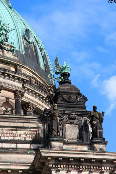 St. Peter & apostle beside dome at Berlin Cathedral. Berlin, Germany.