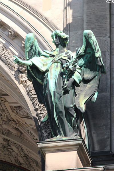 Statue of Angel on Berlin Cathedral. Berlin, Germany.