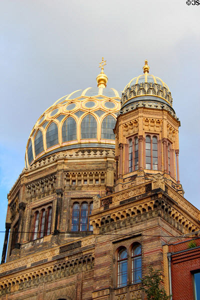 Domes of Berlin New Synagogue. Berlin, Germany.