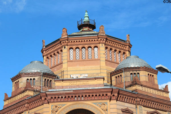 Upper domes of former PFA post office building at Oranienburger Str & Tucholskystraße. Berlin, Germany.