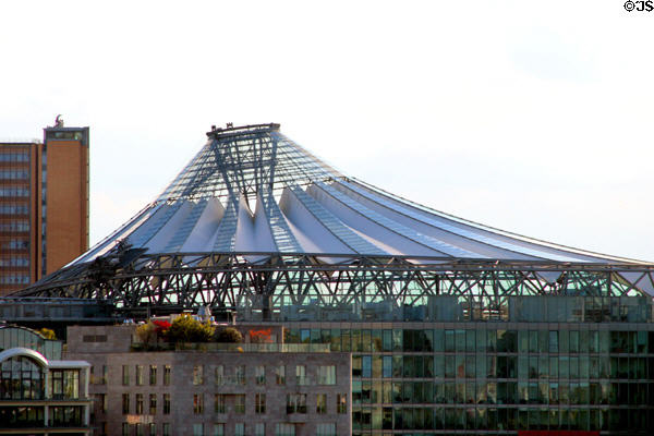 Glass roof of Sony Center (2000) (Potsdamer Platz). Berlin, Germany. Architect: Helmut Jahn.