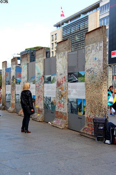 Remnant of Berlin Wall at Potsdamer Platz. Berlin, Germany.