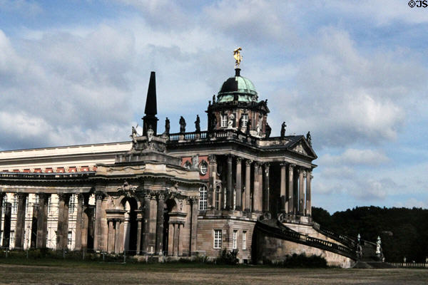 University of Potsdam buildings west of New Palace at Sanssouci Park. Potsdam, Germany.