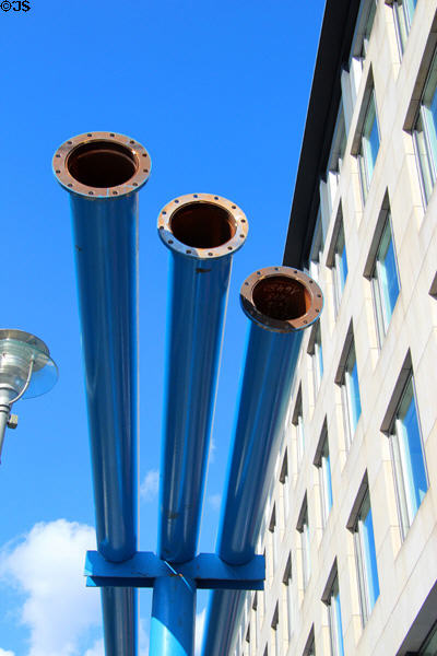 Pipes of Unter den Linden used to carry utilities while underground subways were expanded. Berlin, Germany.