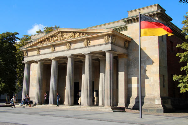 Neue Wache war memorial (1818) on Unter den Linden. Berlin, Germany. Style: Neoclassical. Architect: Karl Friedrich Schinkel, Heinrich Tessenow, Salomo Sachs.