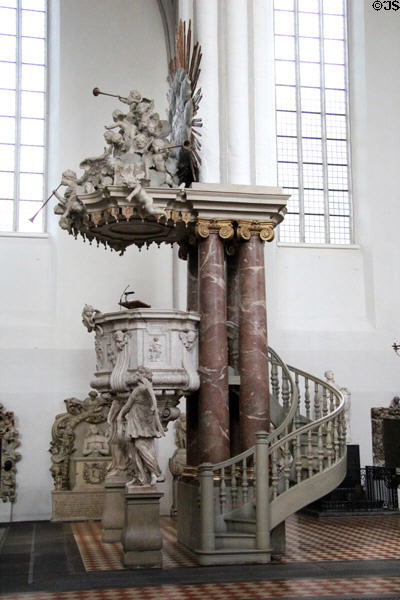 Pulpit at St. Mary's Church. Berlin, Germany.