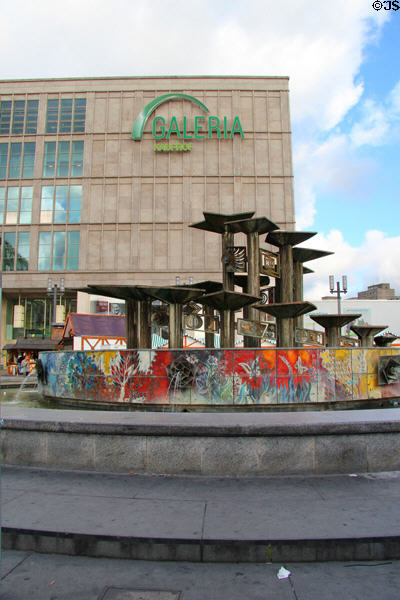 Fountain of friendship of cultures on Alexanderplatz. Berlin, Germany.