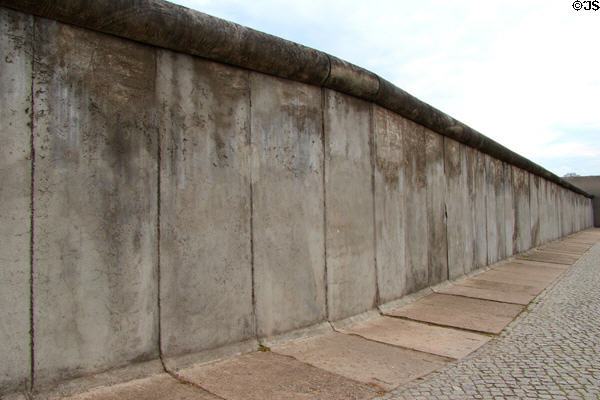 Section of Berlin Wall remaining at Bernauer Straße Berlin Wall Memorial. Berlin, Germany.
