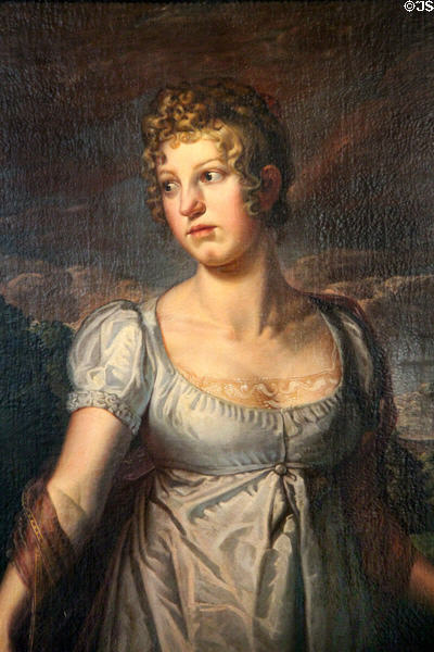 Portrait of Wilhelmina Sophia Helwig (1807) by Philipp Otto Runge at Pomeranian State Museum. Greifswald, Germany.