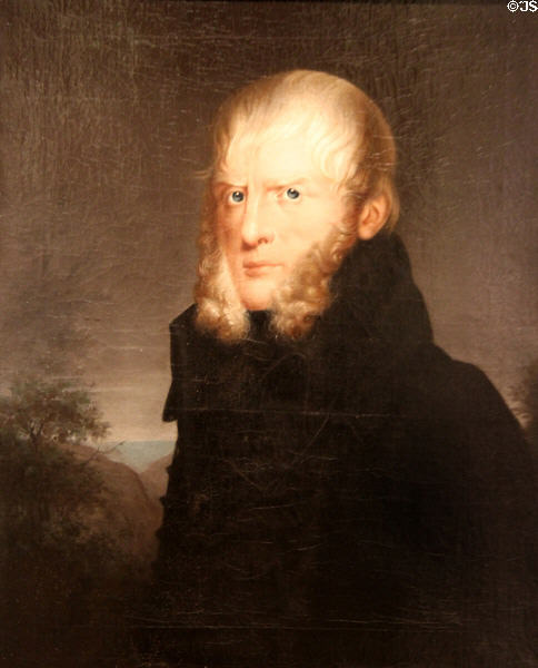 Caspar David Friedrich portrait (1840) by A. Freyberg at Pomeranian State Museum. Greifswald, Germany.