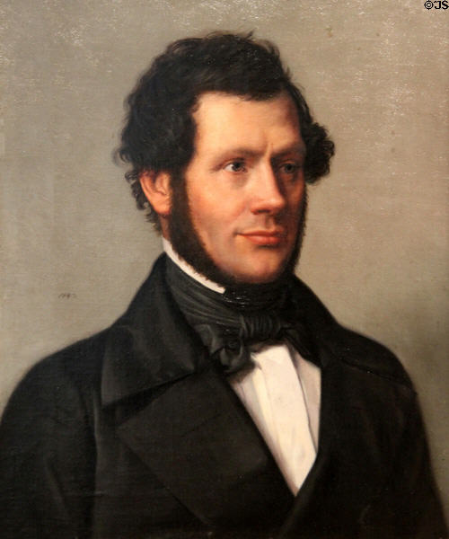 University secretary Eduard Demmin portrait (1847) by Wilhelm Titel at Pomeranian State Museum. Greifswald, Germany.
