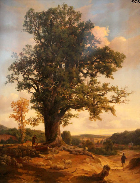 Large oak at Walkenried painting (1837) by August Wilhelm Julius Ahlborn at Pomeranian State Museum. Greifswald, Germany.