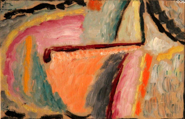 Small abstract painting (1931-4) by Alexej von Jawlensky at Pomeranian State Museum. Greifswald, Germany.