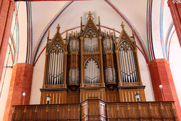 Organ of St Mary's Church. Greifswald, Germany.