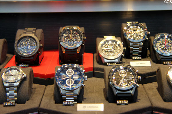High end wrist watch display. Köln, Germany.