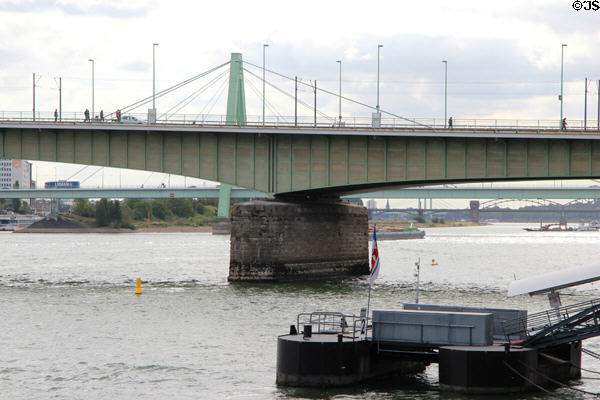 Bridges crossing Rhine River. Köln, Germany.