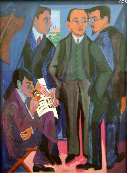 An Artists' Group (Painters of the Brücke) painting (1925-26) by Ernst Ludwig Kirchner at Ludwig Museum. Köln, Germany.